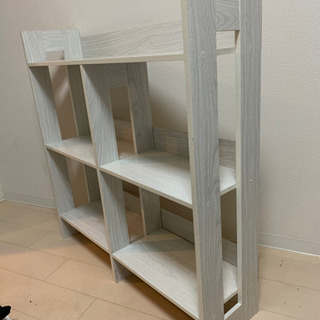 値下げ　3段棚　ホワイトウッド調　美品　ナフコの画像