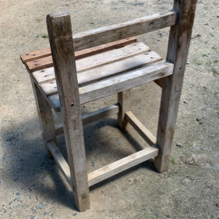 【無料】昭和の小学校の木製椅子の画像