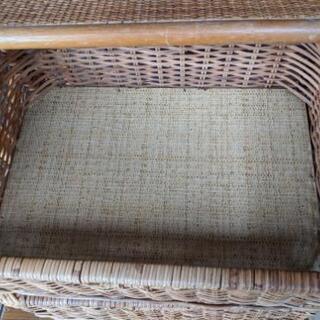 籐ラック4段BOX（中古品）の画像