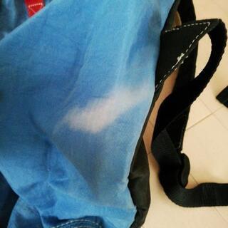 リュック 青と赤の画像