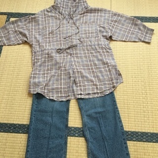 ワイドパンツ　パーカー&ワンピースセットの画像