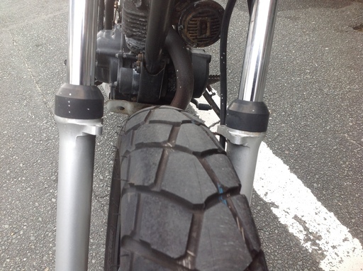 TW200 DG07J フロントディスクブレーキ エンジン始動OK