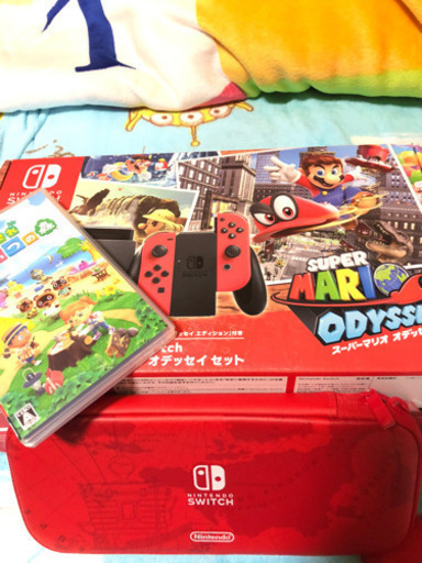 ✨お値下げしました バッテリー強化 任天堂switch マリオオデッセイ エディション 限定ケース付き✨