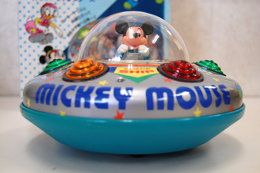 昭和レトロ ミッキーマウス 宇宙円盤 ブリキ MASUDAYA マスダヤ アンティーク コレクション ☆ PayPay(ペイペイ)決済可能 ☆ 札幌市 清田区 平岡