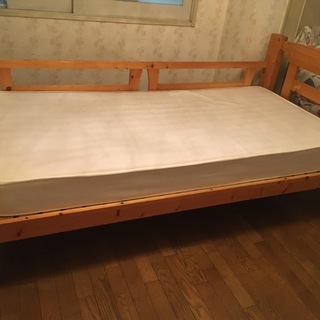 木製すのこシングルベット(ベットマット付き)