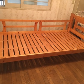 木製すのこシングルベット（ベットマット付き）の画像