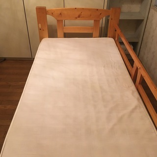木製すのこシングルベット（ベットマット付き）の画像