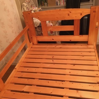 木製すのこシングルベット（ベットマット付き）の画像