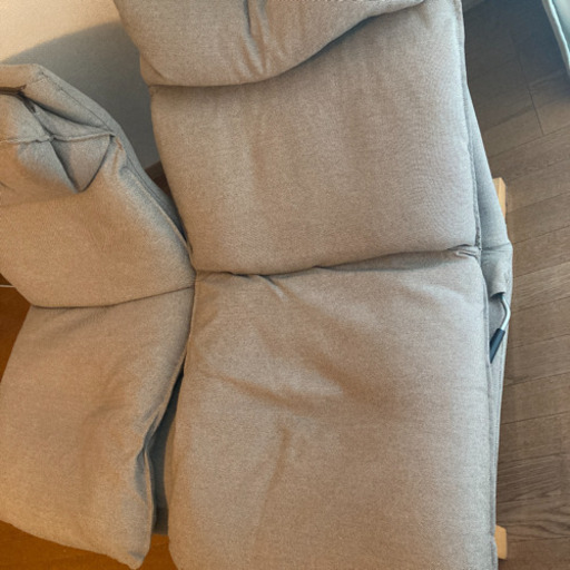 無印良品　ハイバックリクライニングソファ　2シーターポリエステル平織　ベージュ