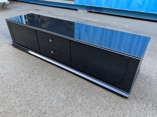 テレビボード テレビ台 黒 収納付き 中古品