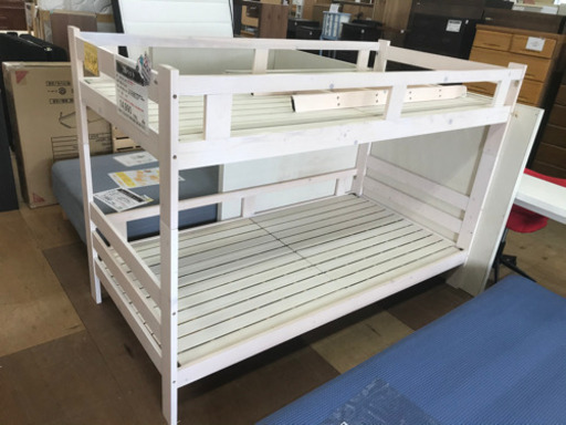 【店舗同時販売中】床板すのこ　シンプル木製　2段ベッド