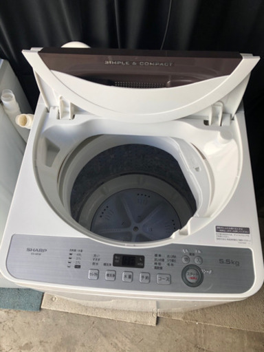 全自動洗濯機　シャープ　5.5kg  2018年