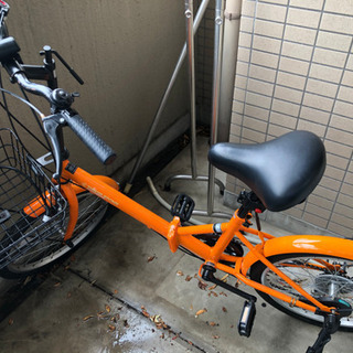 ※引取り済み　【中古】THREE STONE  "オレンジ" 折りたたみ自転車の画像