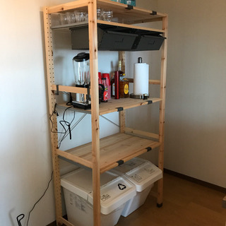 IKEA イーヴァル シェルフ引き出し付き
