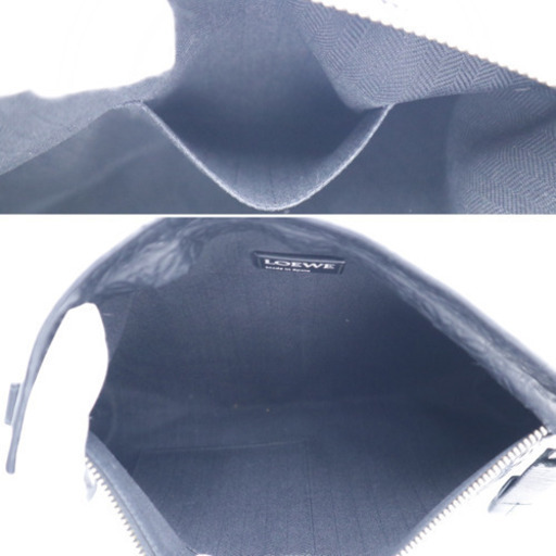 《LOEWE/Tポーチ リピート 型押し クラッチポシェット》ABランク 美品