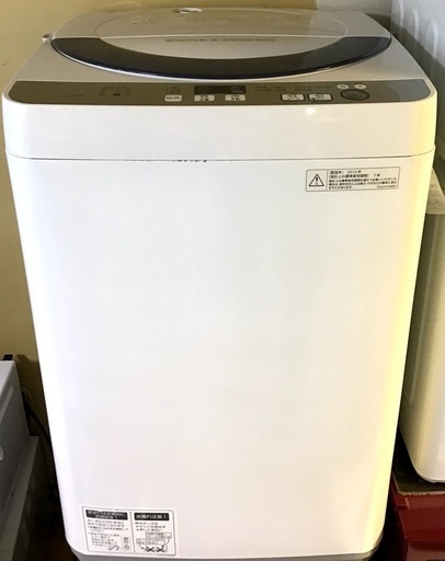 【送料無料・設置無料サービス有り】洗濯機 SHARP ES-GE55R-H 中古