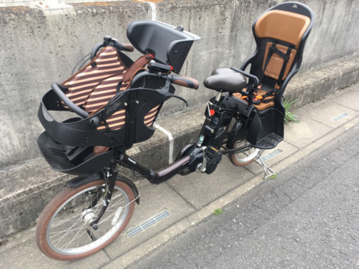 【美品】パナソニック電動３人乗り自転車　カゴつき