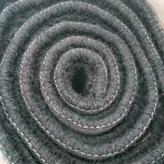 ラグ カーペット 黒 140×140の画像