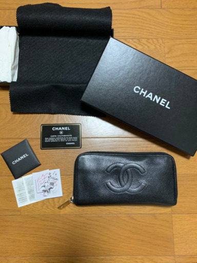 CHANEL キャビアスキン 長財布 ブラック✨