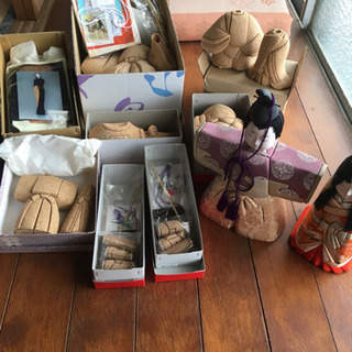 木目込み人形キット☆完成品お雛様2体付き☆