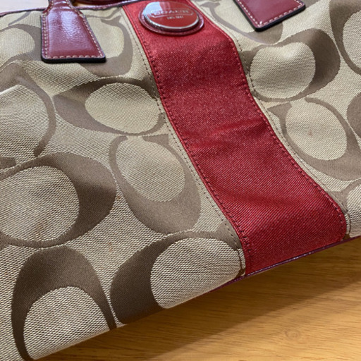 【2回使用】コーチ　がま口トートバッグ　coach