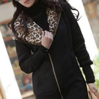 【新品】パーカー ボアコート レディース アウター 裏起毛 豹柄...