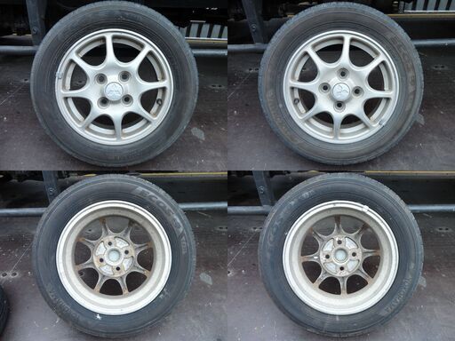 純正アルミ夏タイヤ 三菱用 ヨコハマ ECOS 155/65/R13 4本 2016年製
