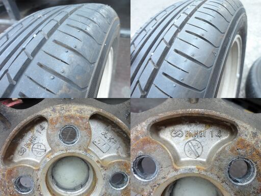 純正アルミ夏タイヤ 三菱用 ヨコハマ ECOS 155/65/R13 4本 2016年製