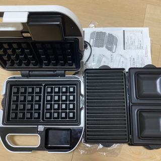 新品未使用　箱なし  ビタントニオ　ホットサンド、ワッフルメーカー