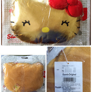 新品 ハローキティ 金運開運UPクッション