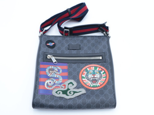 《GUCCI/GGスプリーム メッセンジャー 虎蛇ワッペン 》 Aランク 極美品
