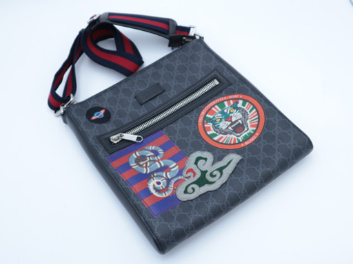 《GUCCI/GGスプリーム メッセンジャー 虎蛇ワッペン 》 Aランク 極美品