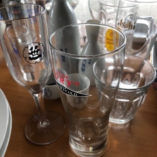 お酒のグラス、徳利、お猪口