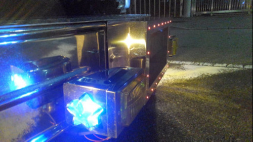 デコトラ　オバQ 舟形　バンパー　ミオモテステンレス