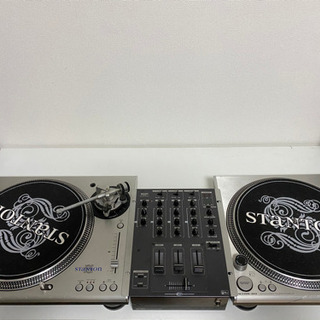 STANTONターンテーブル・geminiミキサー・スピーカー・レコード500枚
