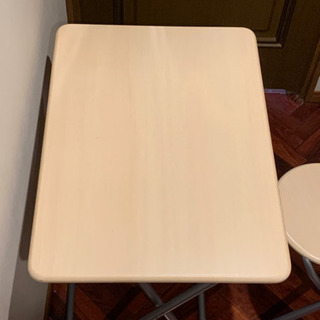 折りたたみ机&折りたたみ椅子セット　折りたたみテーブル&チェアセットの画像