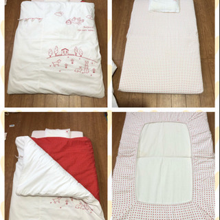美品　子供用お布団セット　掛け布団　敷布団　シーツの画像
