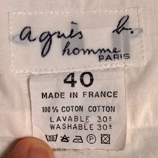 値下げ！半額セール‼️アニエスべー　長袖ホワイトシャツ　フランス製　Lサイズの画像