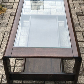 ガラス　ローテーブル　テーブル0円の画像