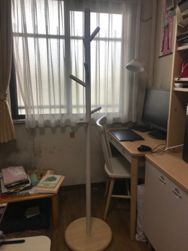 机・棚・ポールハンガー・椅子 セット