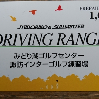みどり湖ゴルフセンタープリペイドカード使用済み、残り106球 差...