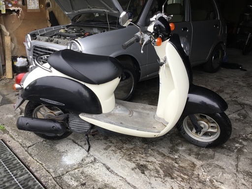 【引き取り先が決まりました】スクーピー　程度良し　すぐ乗れます　タイヤバリ山　バッテリー新品！　シート張替済！