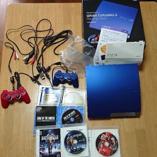 ★郵送対応します。 PS3 プレイステーション３ 限定色青 すぐ...