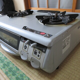 【0円】グリル付ガステーブル【リンナイ、ﾊｵME650FS(SL)-T】都市ガス用、取扱説明書付きの画像