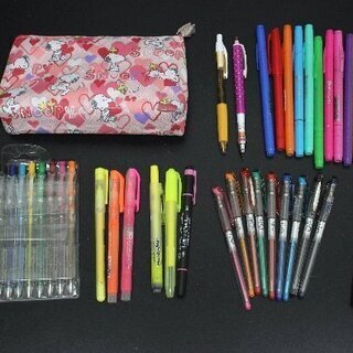無料！文房具セット☆スヌーピーのペンケース☆蛍光ペン☆カラーボー...