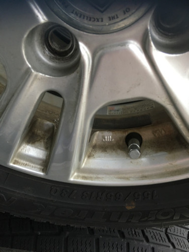 スタッドレスタイヤ　155／65R13 アルミホイール　4本セット