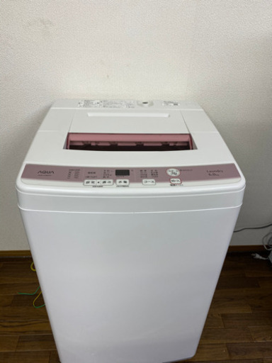 送料無料/設置無料 美品✨/AQW-KS6F/アクア/AQUA/洗濯機/6kg/18年製