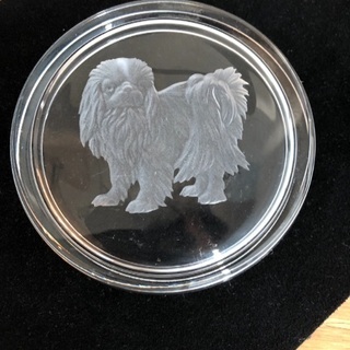 マルチーズのクリスタルマルチガラスプレート