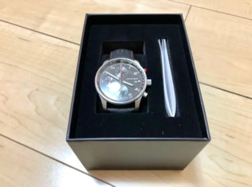 [美品]アウディスポーツ アウディコレクション クロノグラフ カーボン 時計 10気圧 シチズン製6 S 10電池式ムーブメント 3101700200