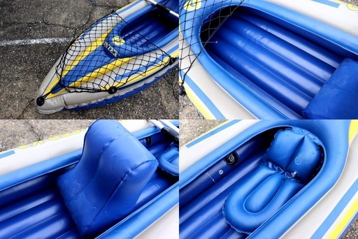 INTEX　CHALLENGER K2　カヤック　２人乗り　最大１６０kgまで　ブルー　351×76×38　海　レジャー　湖